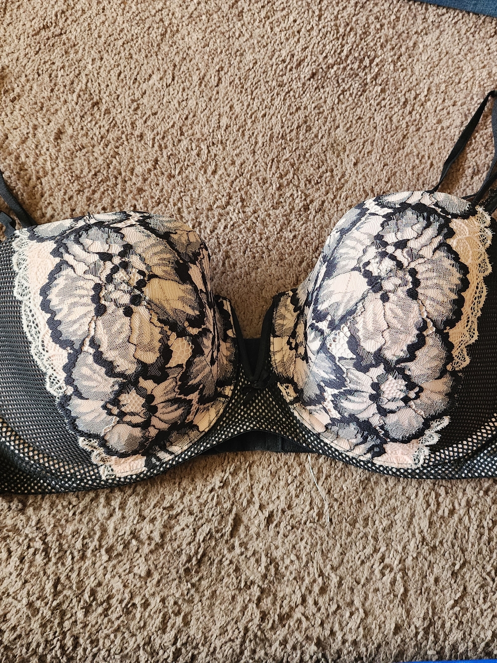 Cacique Black and Cream Multiway Strapless